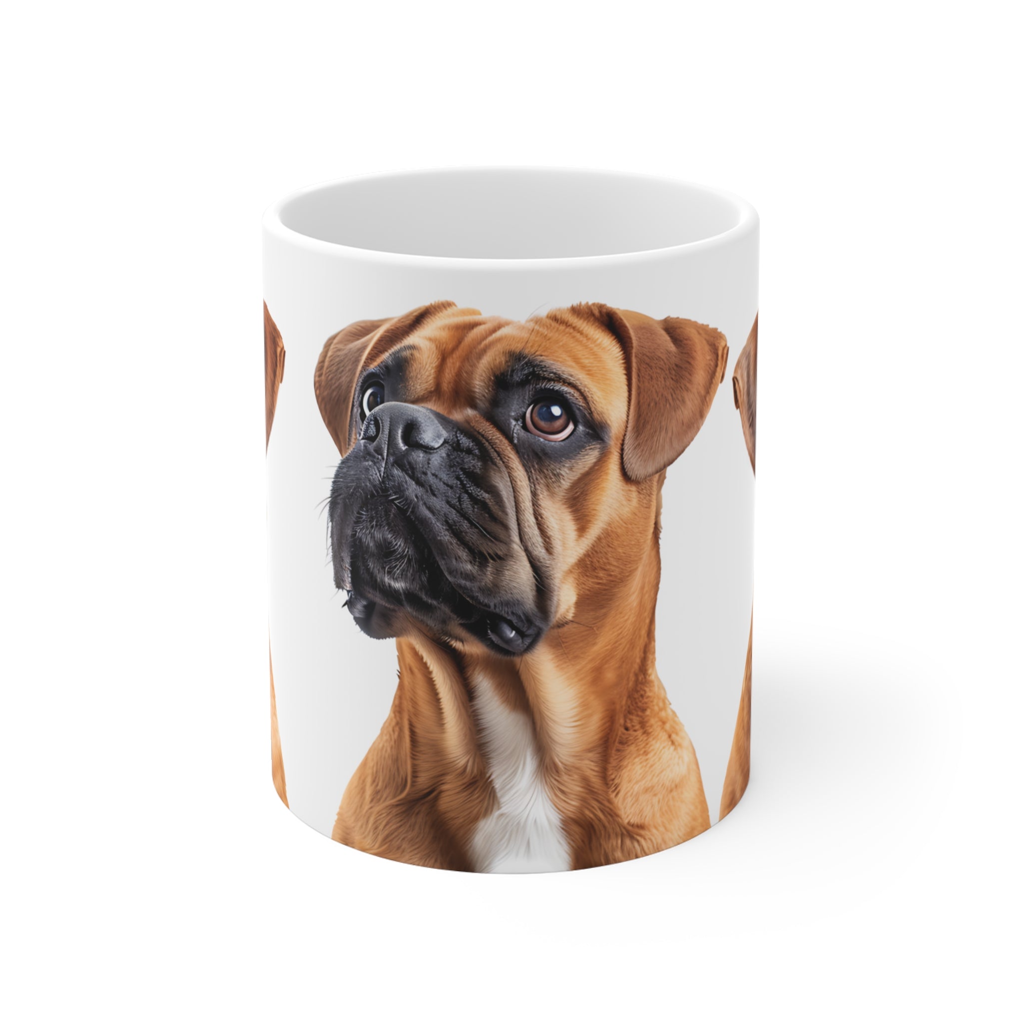 Boxer Dog Art Mug with Three Detailed Expressions for Dog Lovers