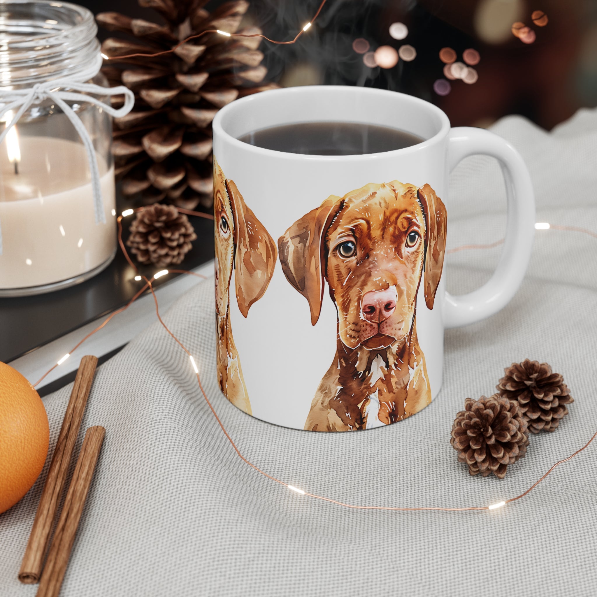 Watercolor Brown Puppy Dog Mug for Pet Lovers | Cute Dog Illustration