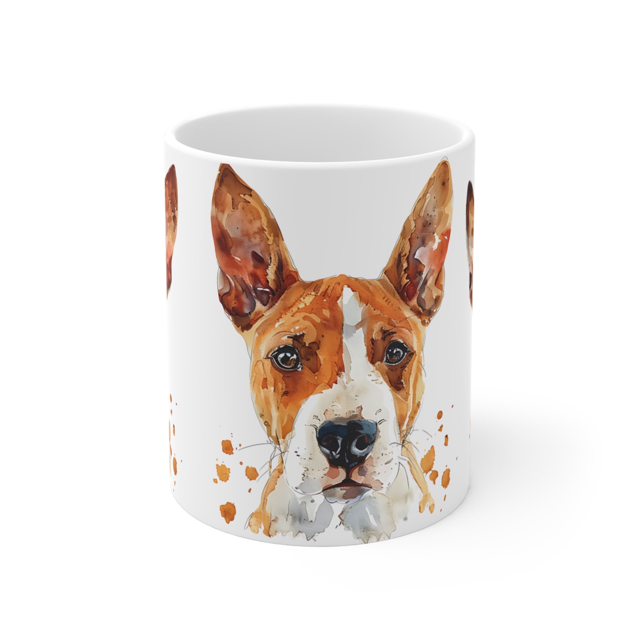 Basenji Dog Watercolor Art Mug - Unique Pet Lover Gift