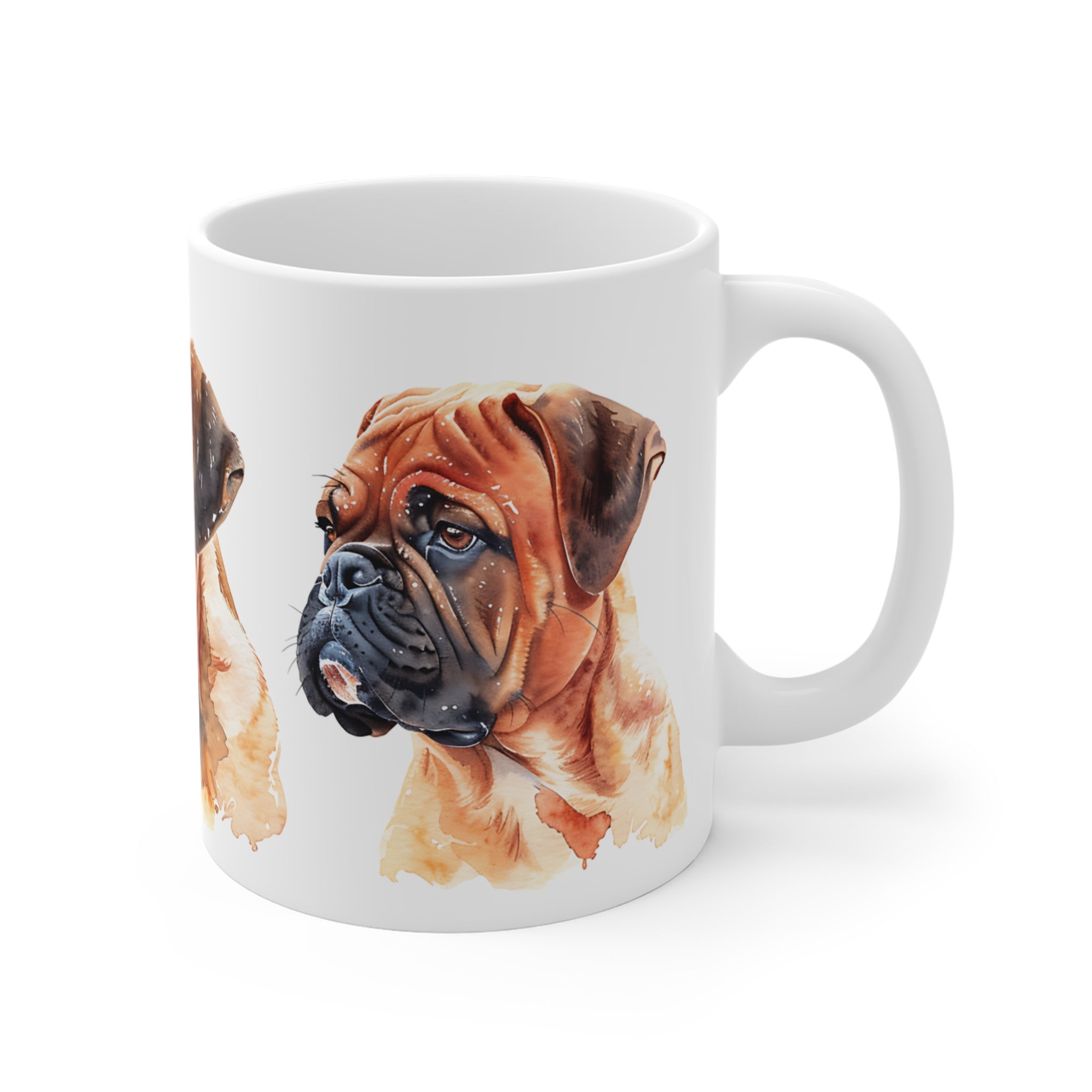 Watercolor Boxer Dog Portrait Mug - Artistic Pet Lover Gift