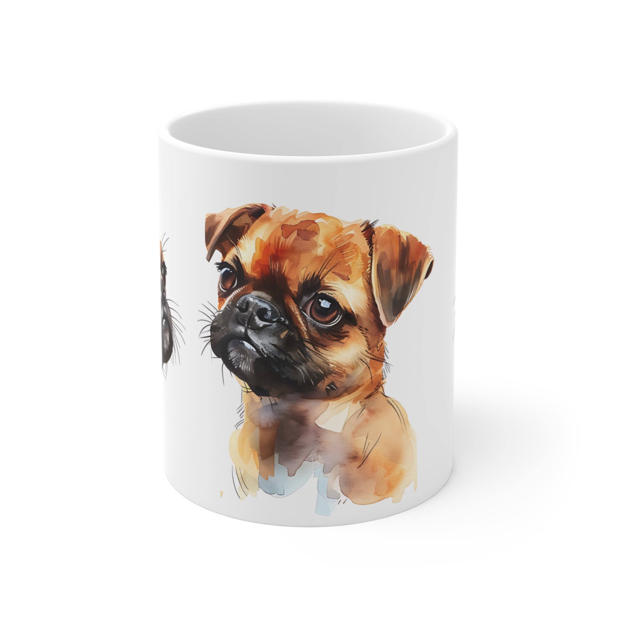 Cute Watercolor Brussels Griffon Dog Mug for Pet Lovers