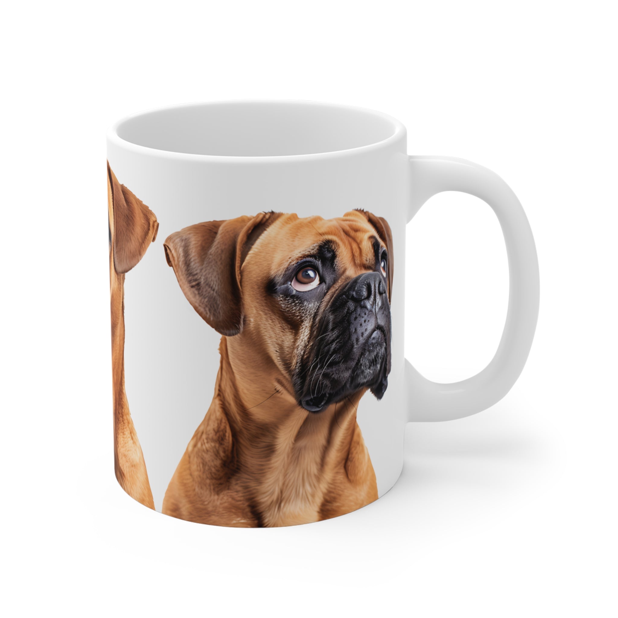 Boxer Dog Art Mug with Three Detailed Expressions for Dog Lovers