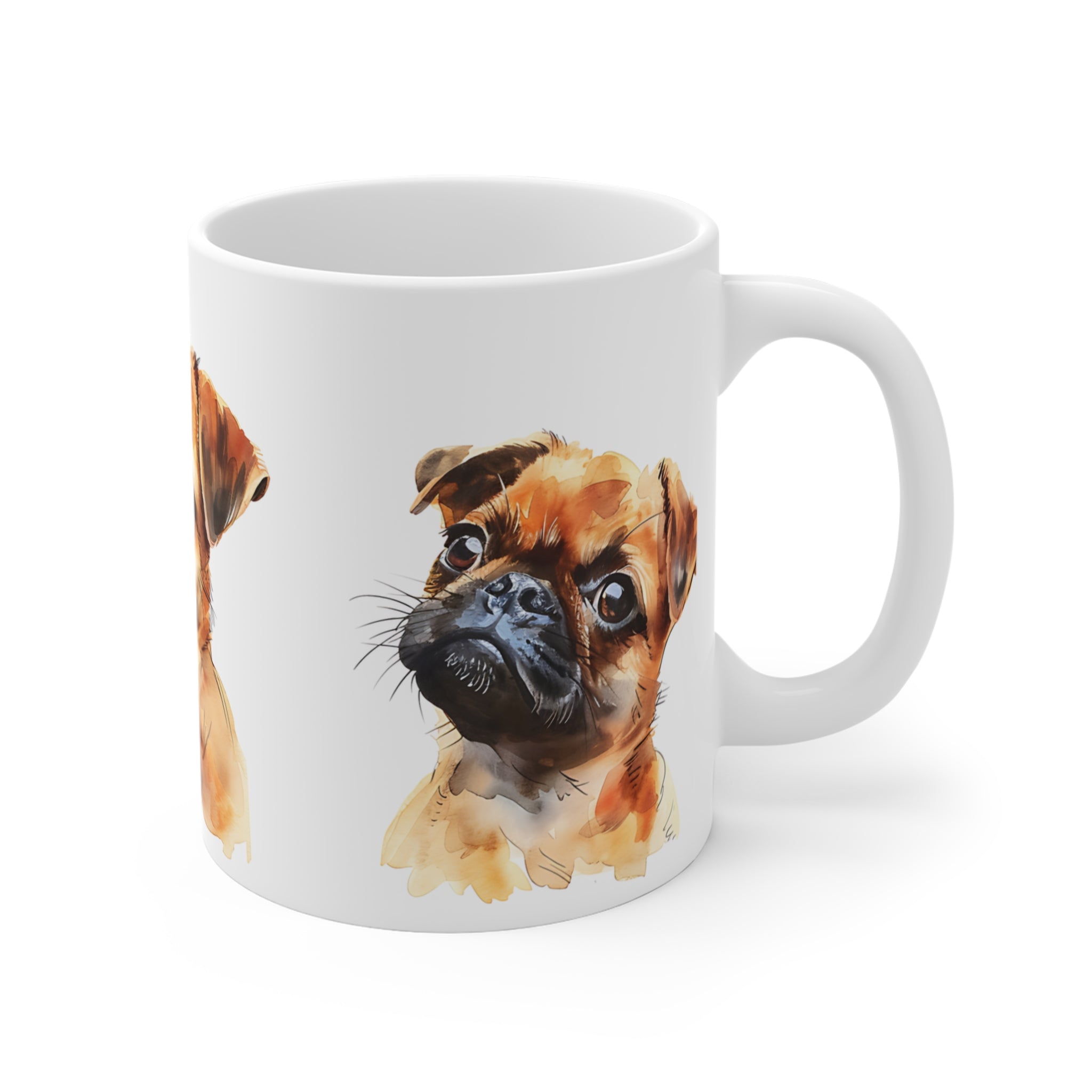 Cute Watercolor Brussels Griffon Dog Mug for Pet Lovers