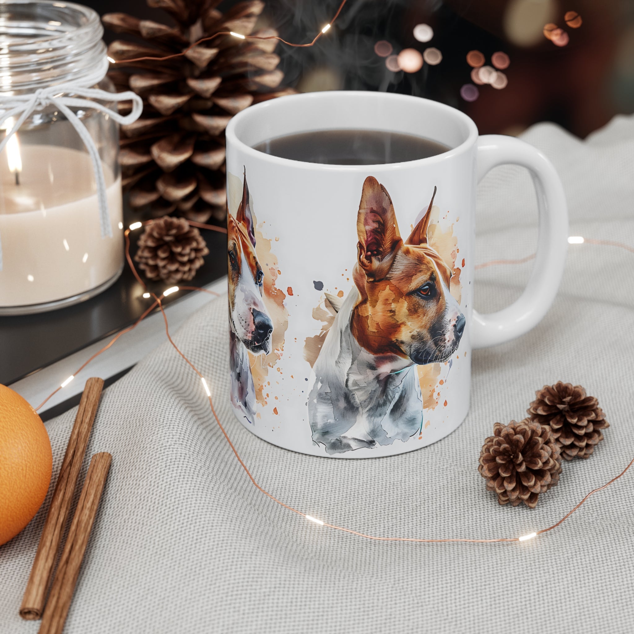 Watercolor Basenji Dog Art Mug - Unique Pet Lover Gift