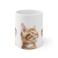 Adorable Orange Tabby Kitten Trio Ceramic Coffee Mug
