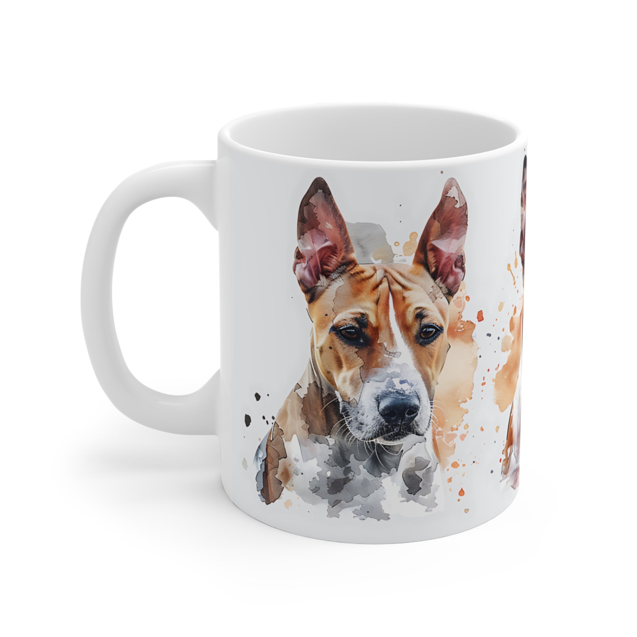 Watercolor Basenji Dog Art Mug - Unique Pet Lover Gift