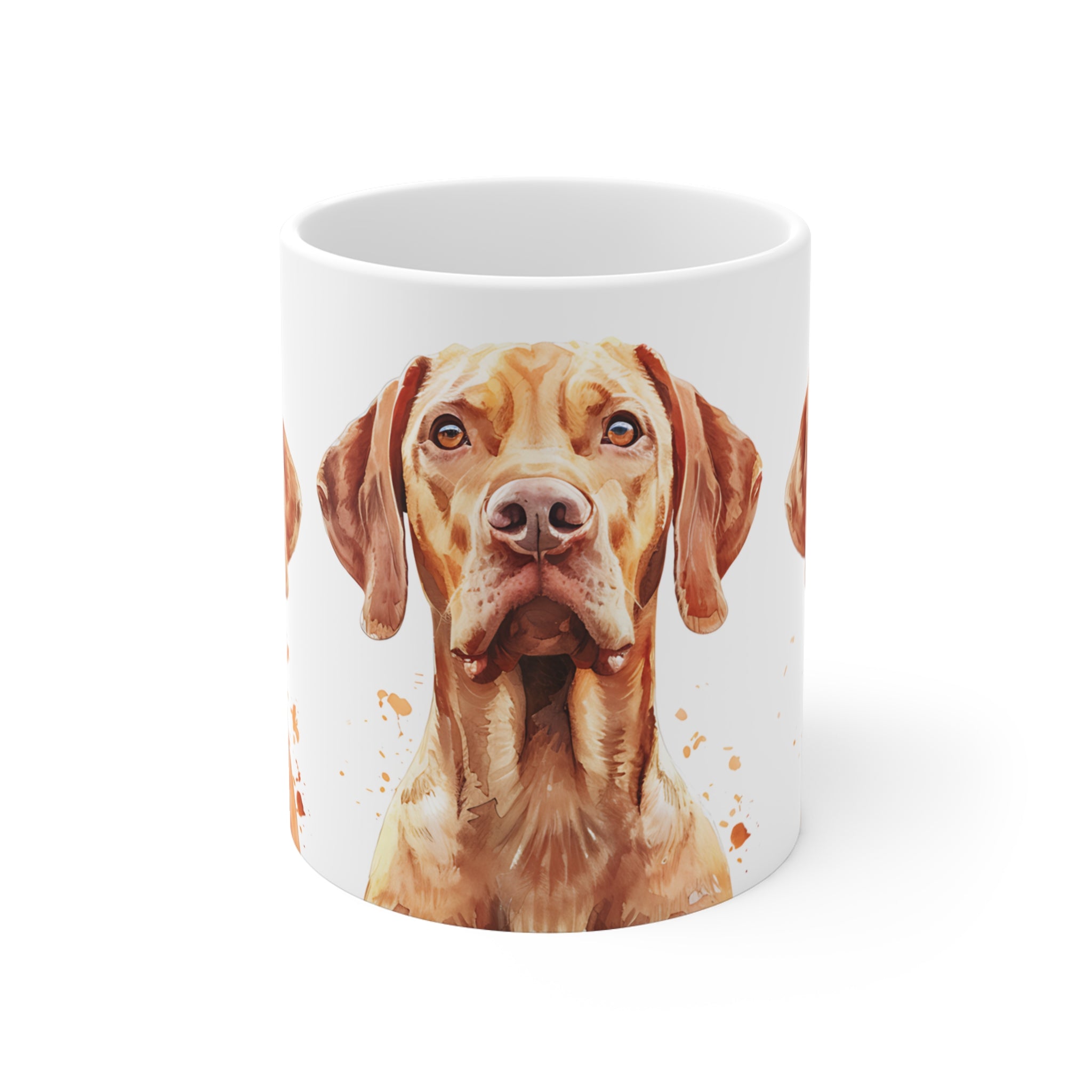 Watercolor Vizsla Dog Portrait Mug for Dog Lovers