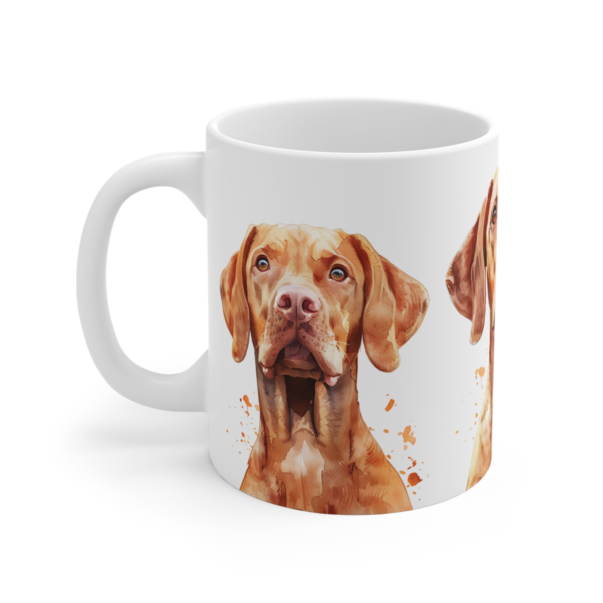 Watercolor Vizsla Dog Portrait Mug for Dog Lovers