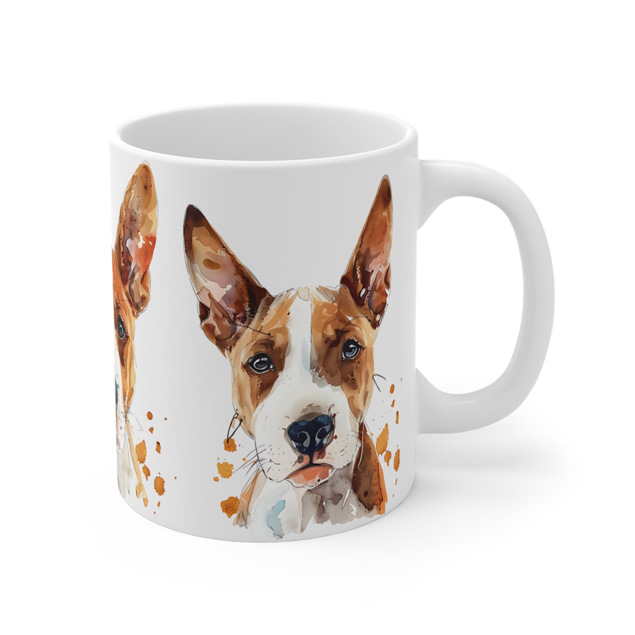 Basenji Dog Watercolor Art Mug - Unique Pet Lover Gift