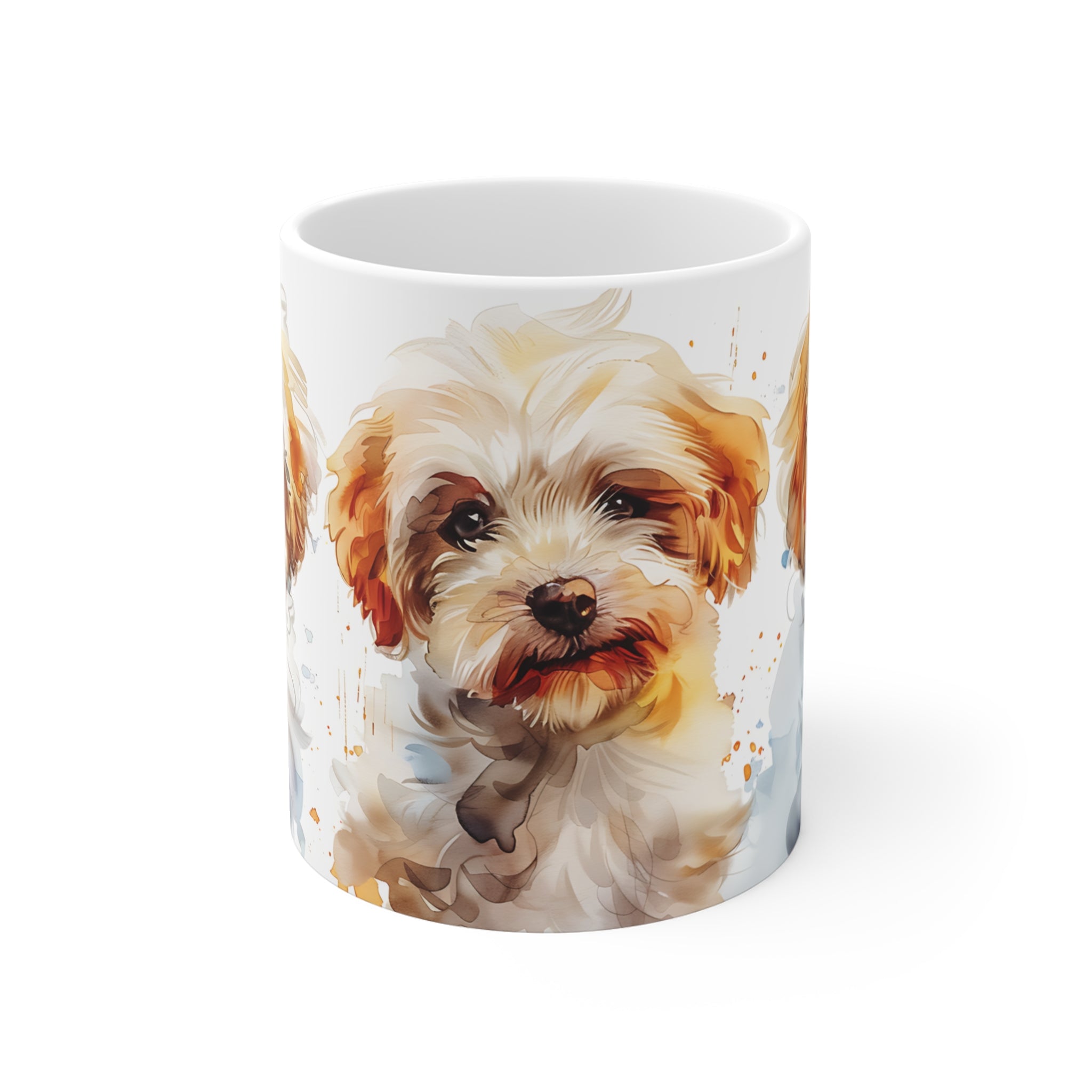 Cute Watercolor Maltese Dog Art Coffee Mug Gift