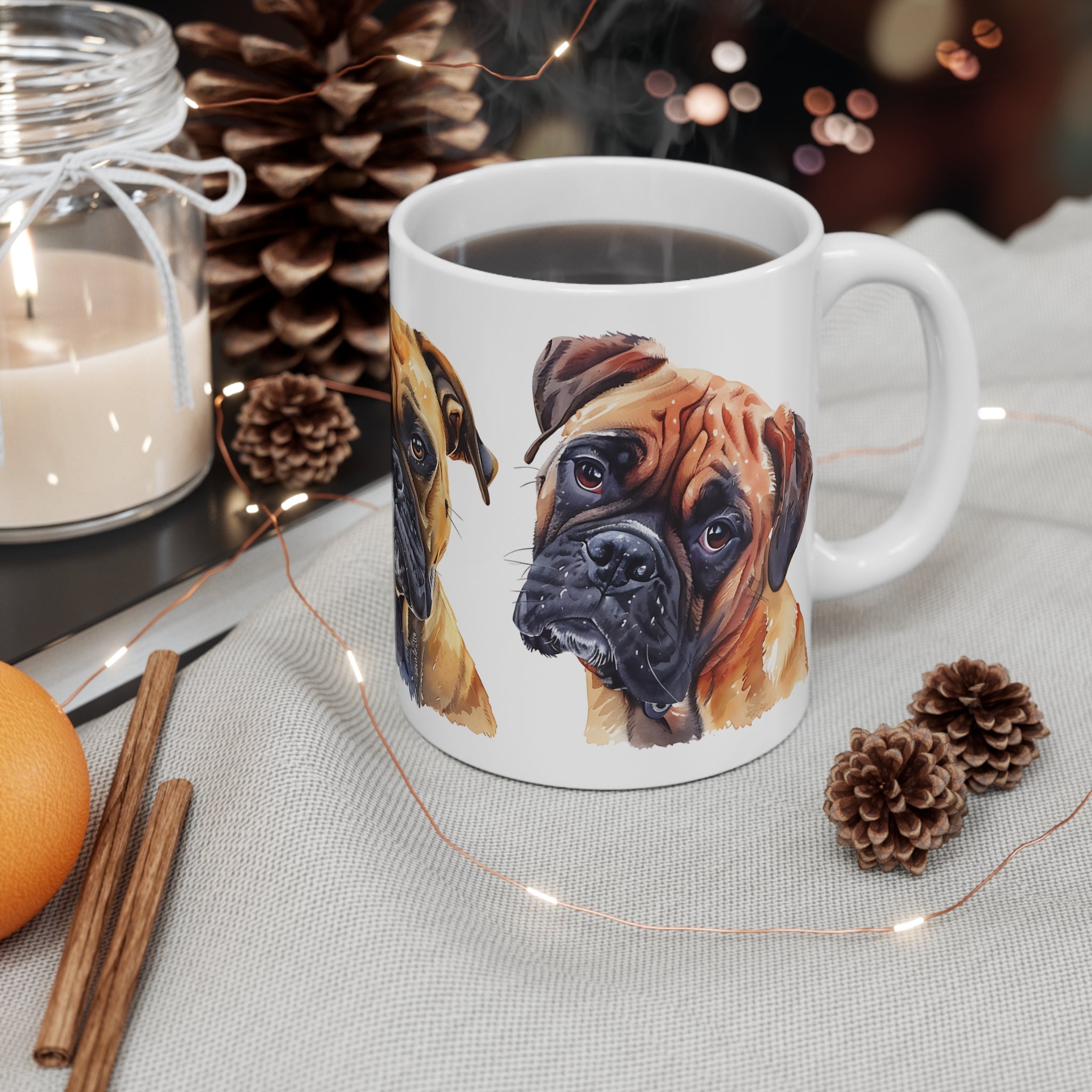 Boxer Dog Watercolor Art Mug for Dog Lovers and Pet Gifts