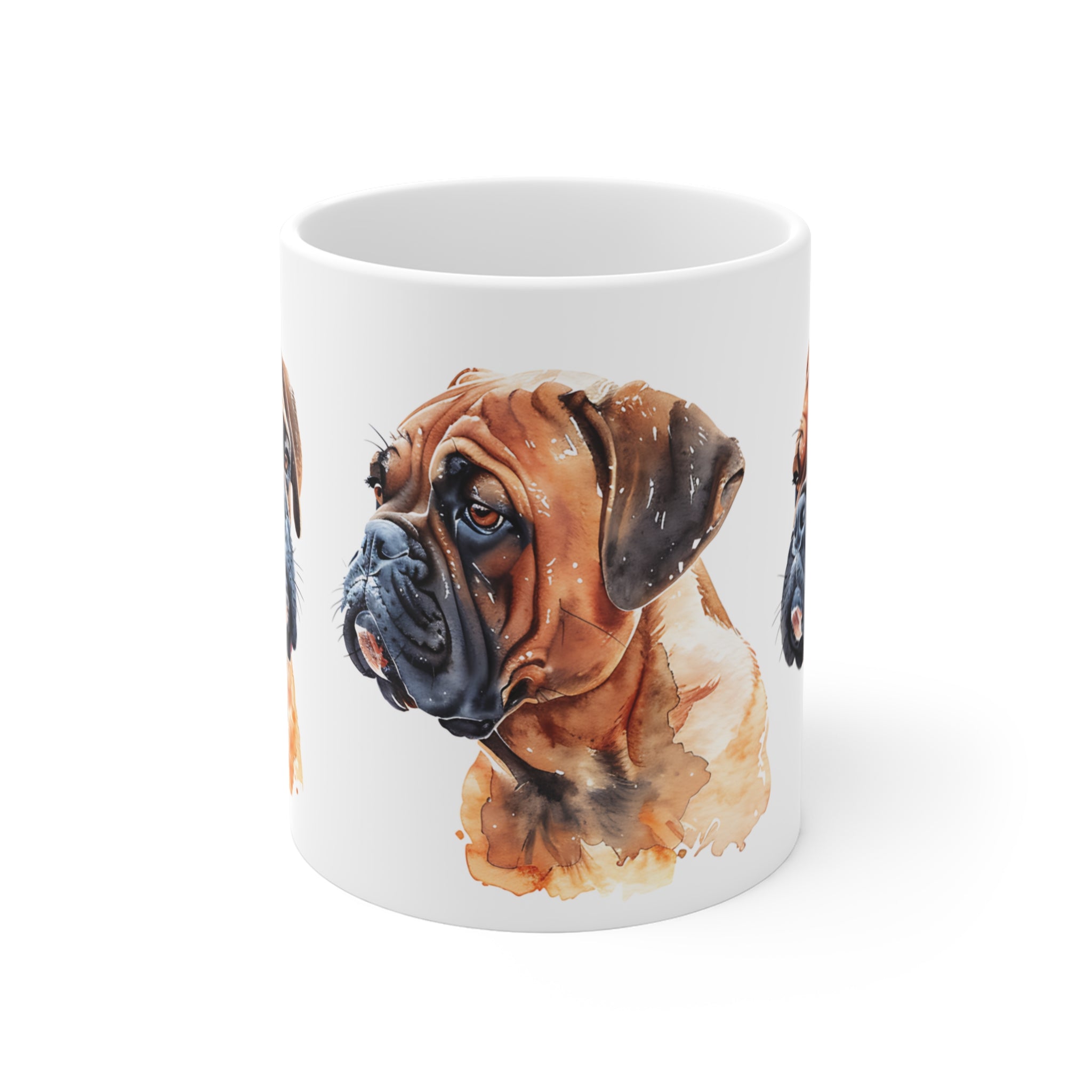 Watercolor Boxer Dog Portrait Mug - Artistic Pet Lover Gift