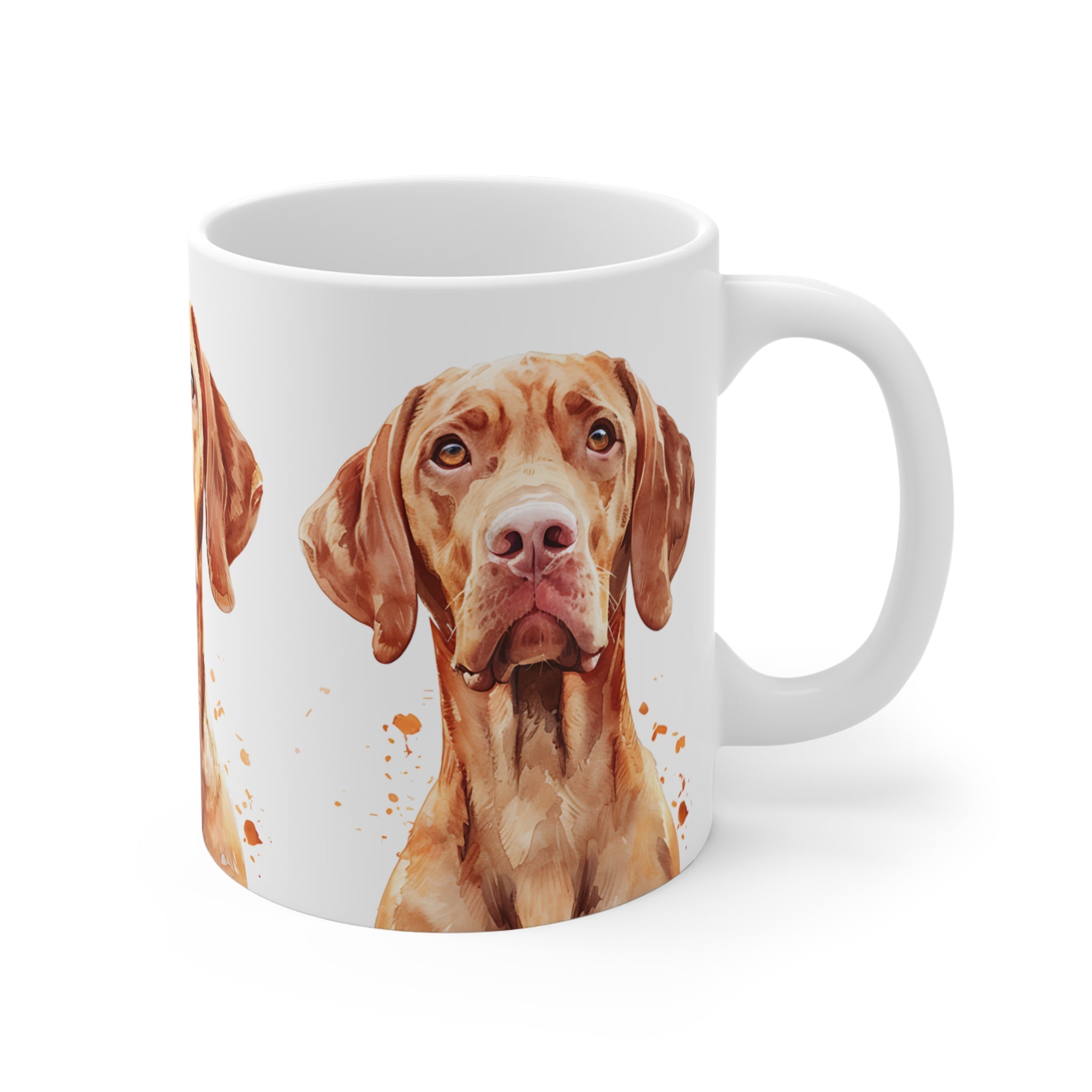 Watercolor Vizsla Dog Portrait Mug for Dog Lovers