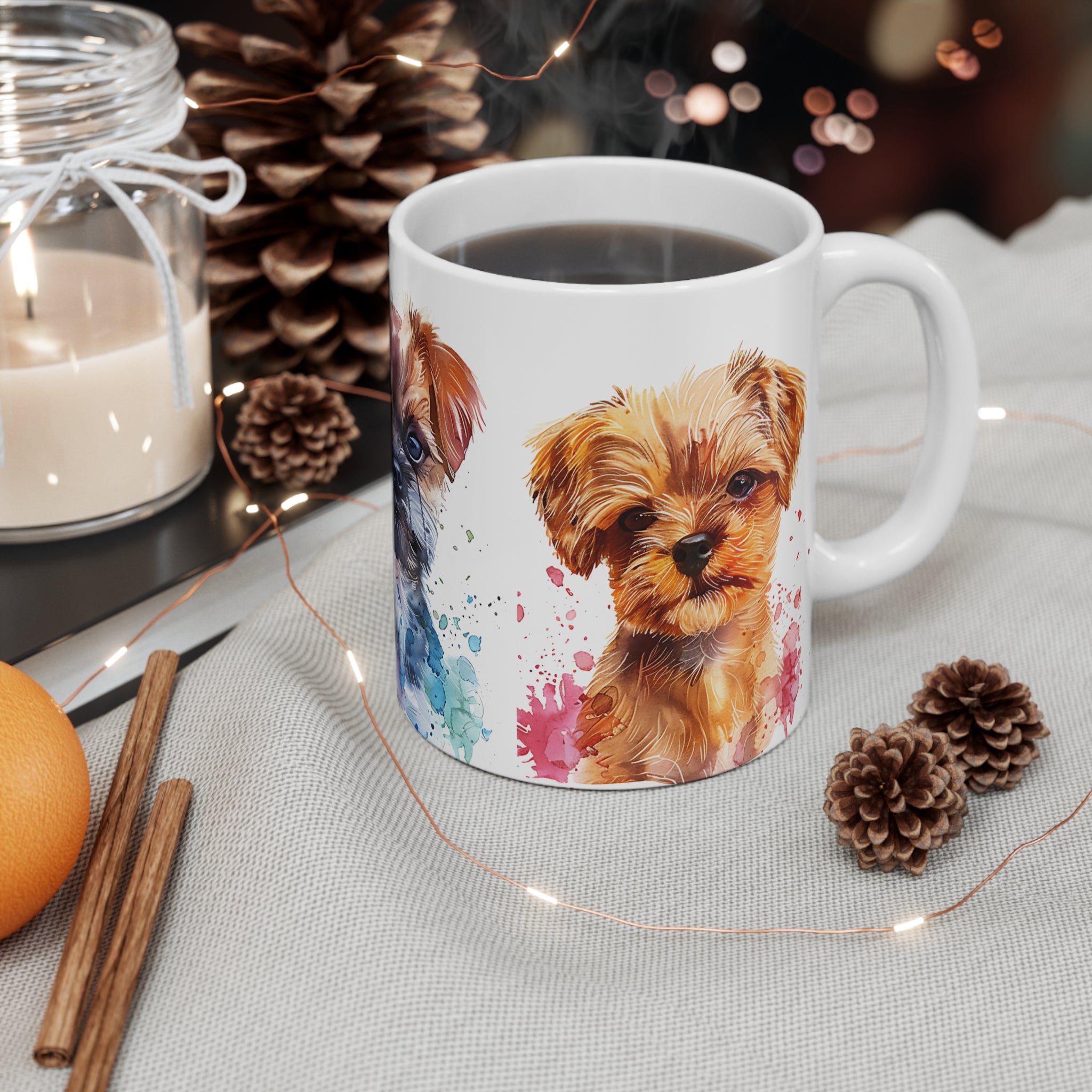 Watercolor Style Border Terrier Dog Art Coffee Mug