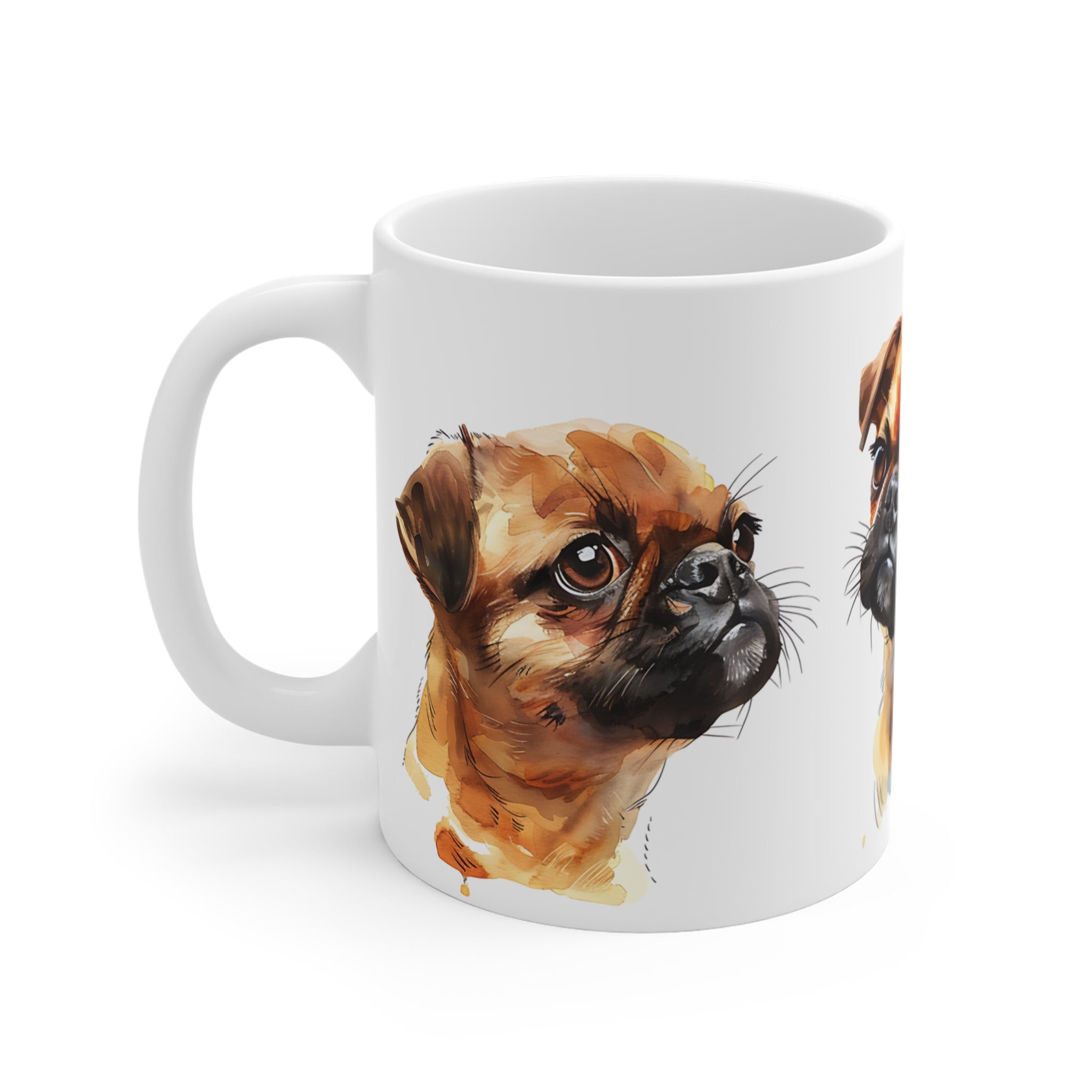 Cute Watercolor Brussels Griffon Dog Mug for Pet Lovers