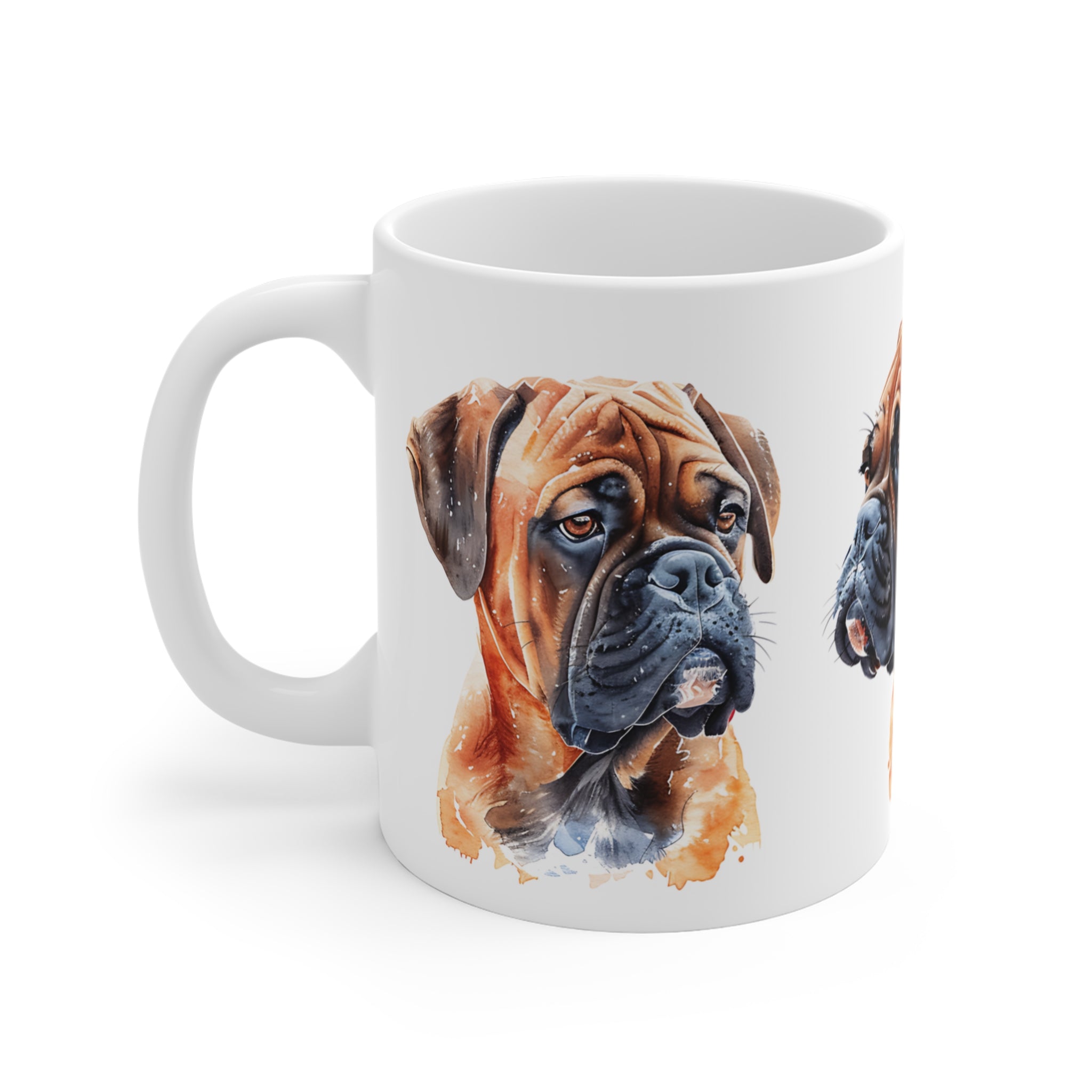 Watercolor Boxer Dog Portrait Mug - Artistic Pet Lover Gift